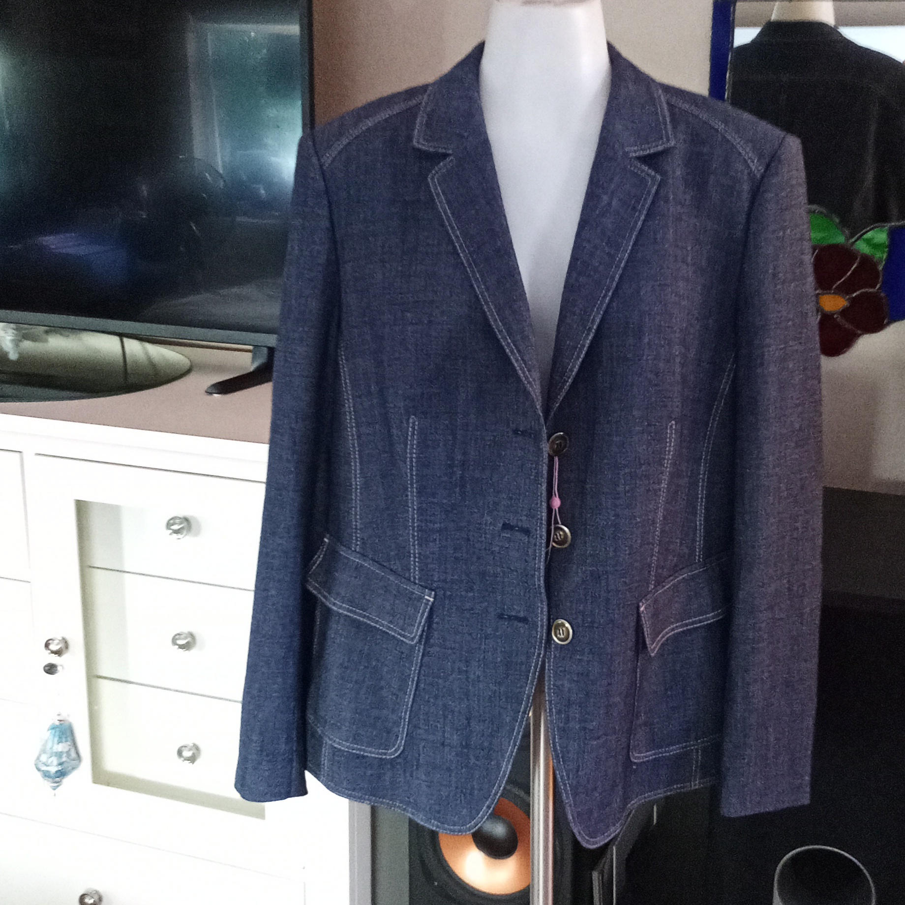 Basler Denim Blazer Size 44 / Us 10-12 Bwot